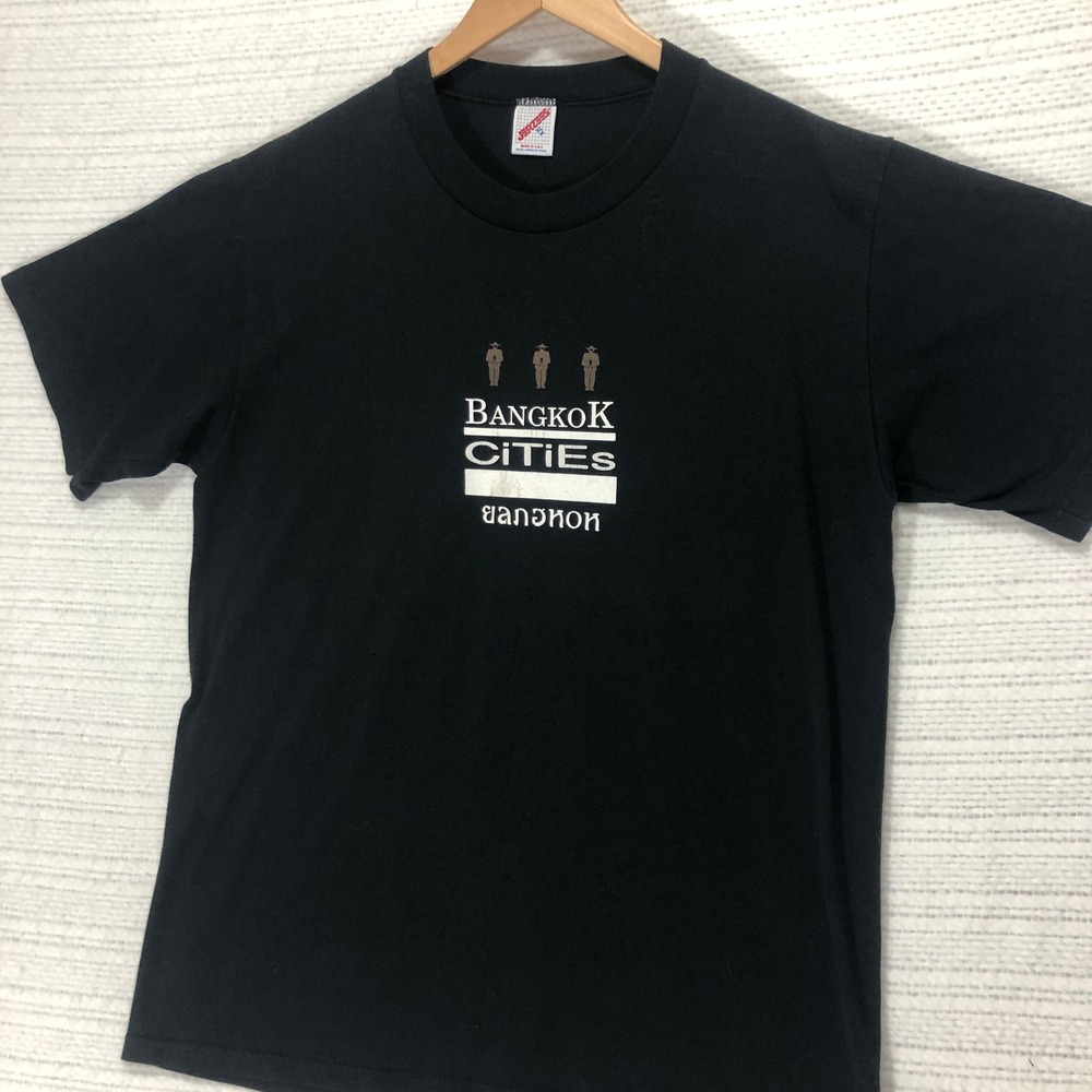 Bangkok Cities‎ Graphic T-Shirt Travel Souvenir Tee Jerzees Black Size XL